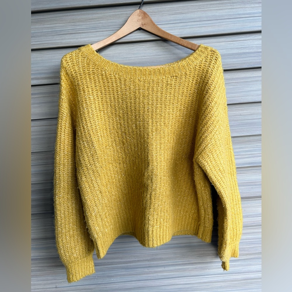 Mustard  crop sweater